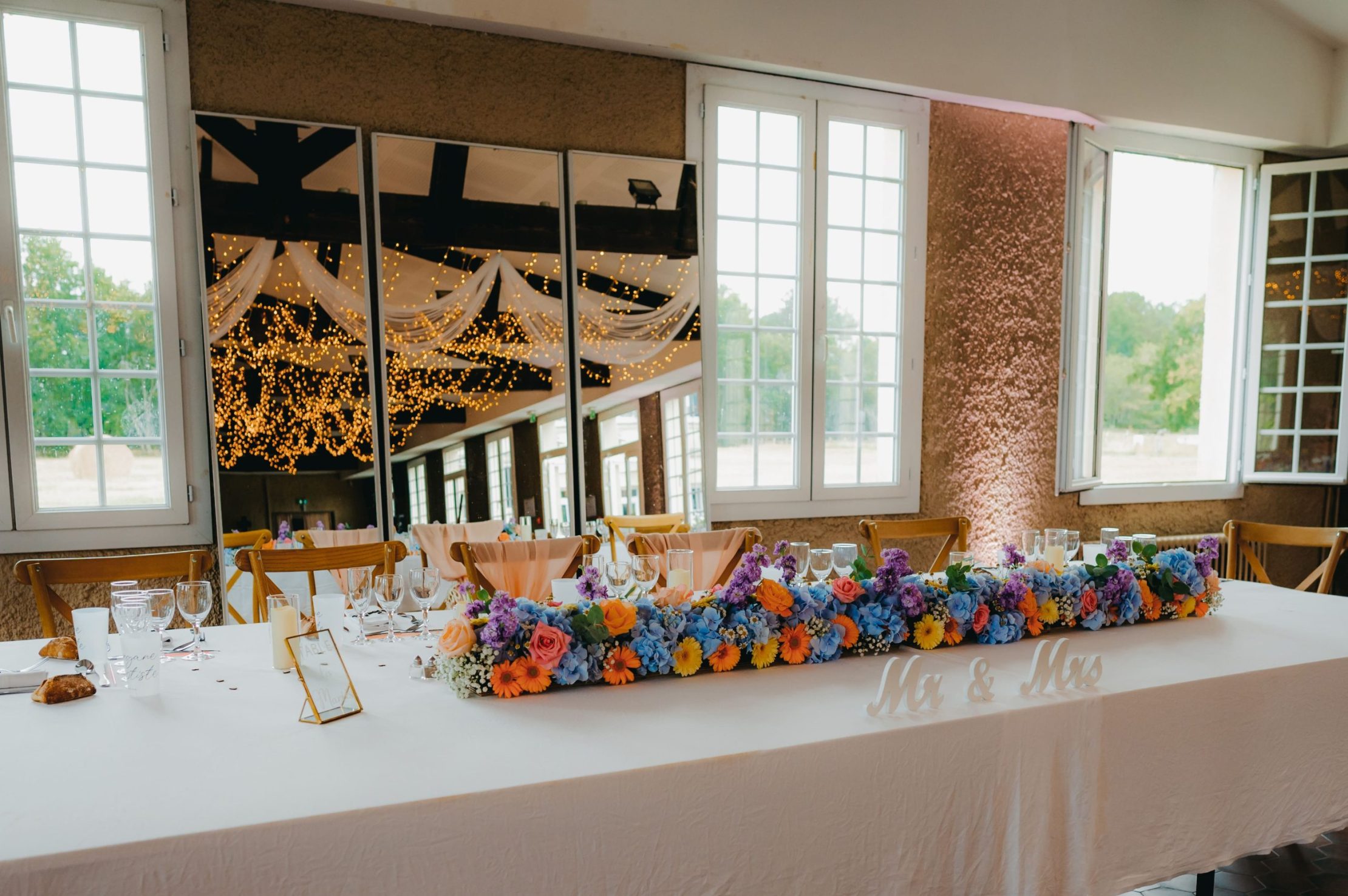 détail de la table des mariés