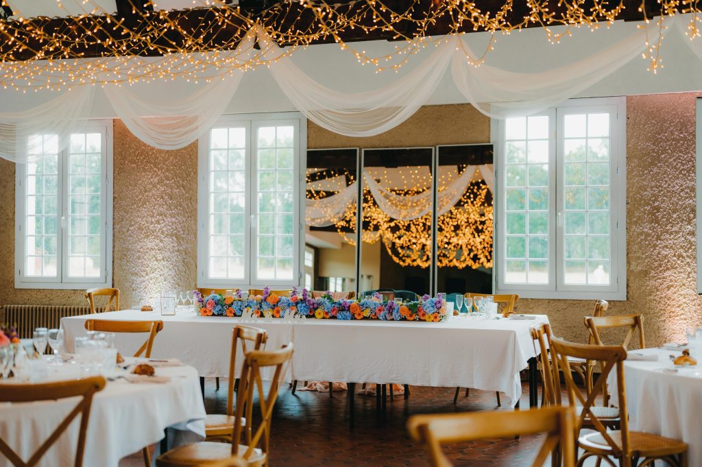 la table d'honneur des mariés