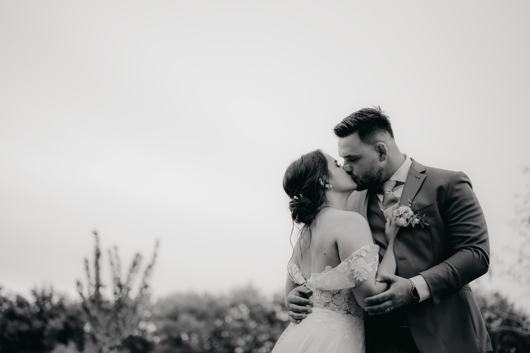 Portrait élégant des mariés